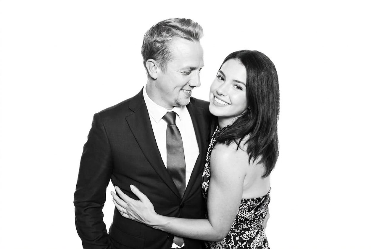 Retrato en blanco y negro de pareja